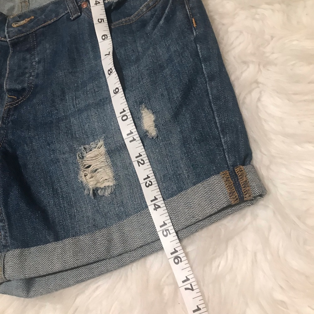 2 for $10 Blue distressed C Denim Shorts size 36 - Picture 8 of 8